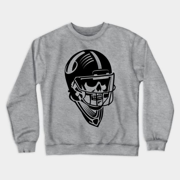 Skeleton American Football Player Crewneck Sweatshirt by Digster